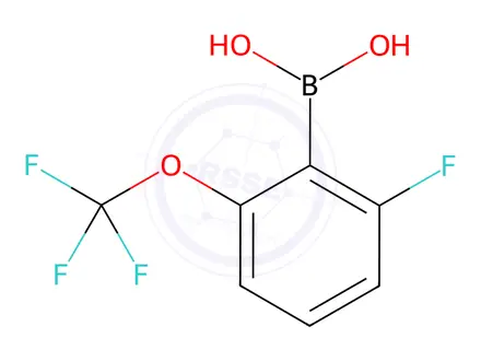 Chemical structure of 2-Fluoro-6-trifluoromethoxy-phenyl boronic acid