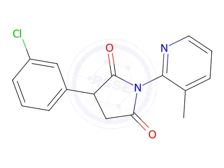 Chemical structure of 3-(3-Chlorophenyl)-1-(3-methyl-2-pyridinyl)-2,5-pyrrolidinedione