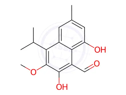 Chemical structure of R-(-)-Gossypol Acetic Acid Impurity 8