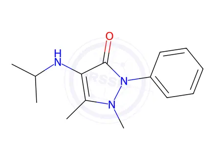 Chemical structure of Isopropylaminoantipyrine