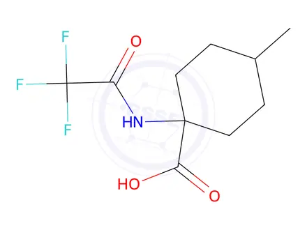 Chemical structure of 4-Methyl-1-(2,2,2-trifluoroacetamido)cyclohexane-1-carboxylic acid