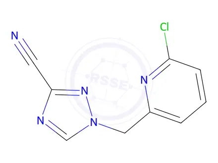 Chemical structure of 1-((6-Chloropyridin-2-yl)methyl)-1H-1,2,4-triazole-3-carbonitrile