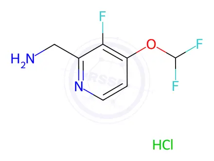 Chemical structure of (4-(Difluoromethoxy)-3-fluoropyridin-2-yl)methanamine hydrochloride