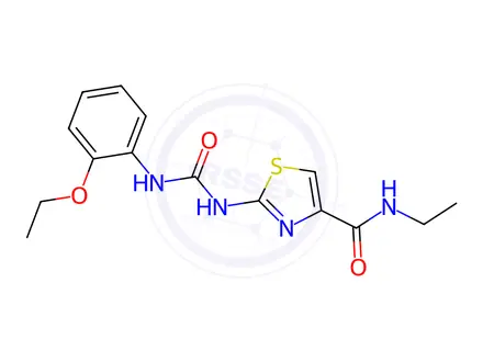 Chemical structure of 2-(3-(2-Ethoxyphenyl)ureido)-N-ethylthiazole-4-carboxamide