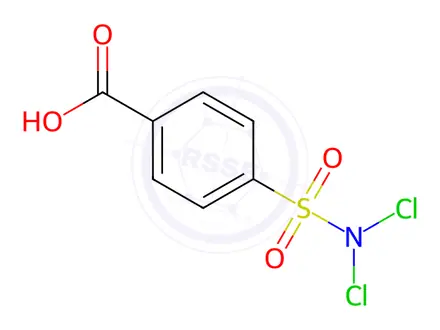 Chemical structure of 4-(N,N-Dichlorosulfamoyl)Benzoic Acid