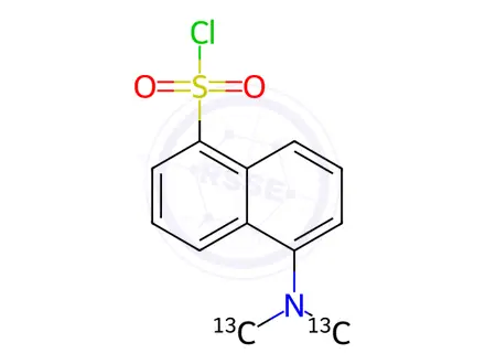 Chemical structure of 1-Naphthalenesulfonyl chloride, 5-[di(methyl-13C)amino]