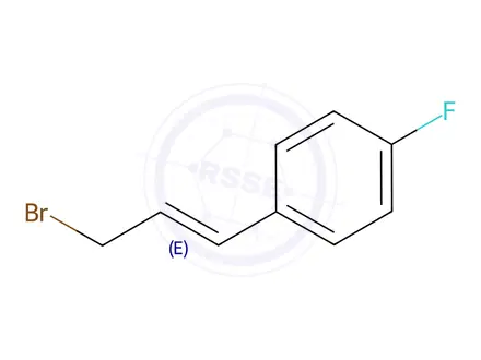 Chemical structure of Benzene, 1-[(1E)-3-bromo-1-propen-1-yl]-4-fluoro-