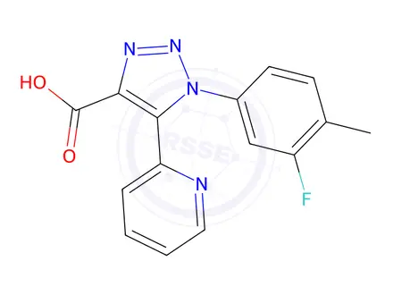 Chemical structure of 1-(3-Fluoro-4-methylphenyl)-5-(pyridin-2-yl)-1H-1,2,3-triazole-4-carboxylic acid