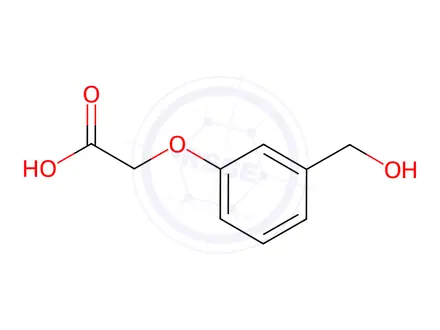 Chemical structure of 2-(3-(Hydroxymethyl)phenoxy)acetic acid