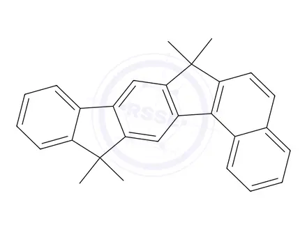 Chemical structure of Benz[g]indeno[1,2-b]fluorene, 7,13-dihydro-7,7,13,13-tetramethyl-