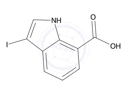 Chemical structure of 3-iodo-1h-indole-7-carboxylic acid