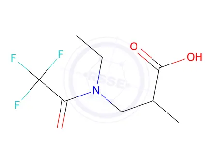 Chemical structure of 3-(n-Ethyl-2,2,2-trifluoroacetamido)-2-methylpropanoic acid