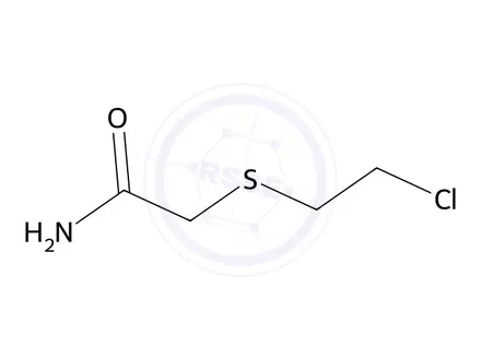 Chemical structure of 2-((2-Chloroethyl)thio)acetamide
