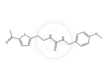 Chemical structure of 1-(2-(5-Acetylthiophen-2-yl)ethyl)-3-(4-methoxybenzyl)urea