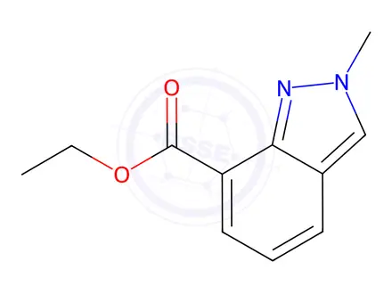 Chemical structure of Ethyl 2-methyl-2H-indazole-7-carboxylate