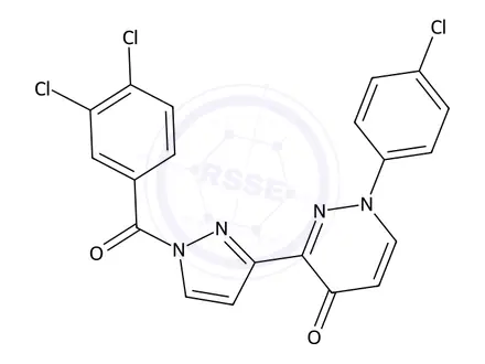 Chemical structure of 1-(4-Chlorophenyl)-3-(1-(3,4-dichlorobenzoyl)-1H-pyrazol-3-yl)pyridazin-4(1H)-one