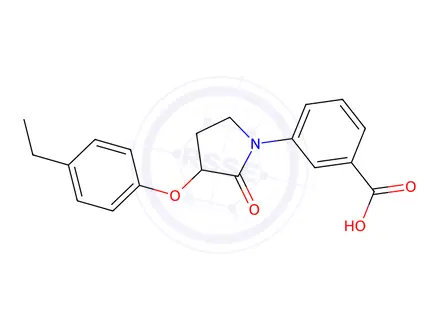 Chemical structure of 3-(3-(4-Ethylphenoxy)-2-oxopyrrolidin-1-yl)benzoic acid