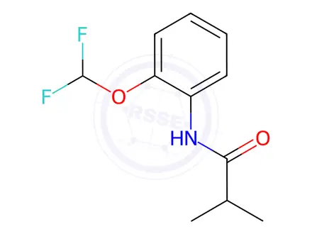 Chemical structure of N-(2-(difluoromethoxy)phenyl)isobutyramide