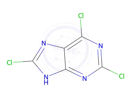 Chemical structure of 2,6,8-Trichloro-7H-purine