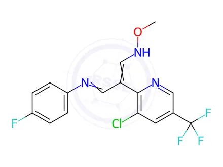 Chemical structure of N-[(1Z,3E)-2-[3-Chloro-5-(trifluoromethyl)pyridin-2-yl]-3-(methoxyimino)prop-1-en-1-yl]-4-fluoroaniline