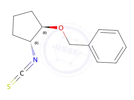 Chemical structure of (1R,2R)-(-)-2-Benzyloxycyclopentyl isothiocyanate