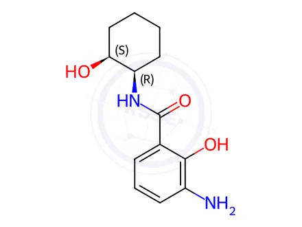 Chemical structure of Benzamide, 3-amino-2-hydroxy-N-[(1R,2S)-2-hydroxycyclohexyl]-(9CI)