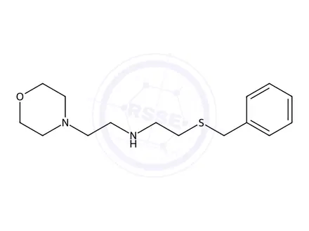 Chemical structure of 2-(Benzylthio)-N-(2-morpholinoethyl)ethan-1-amine