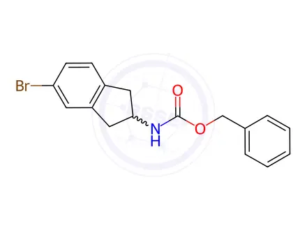 Chemical structure of Benzyl N-(5-bromo-2,3-dihydro-1H-inden-2-yl)carbamate