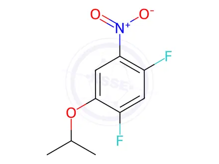 Chemical structure of Benzene, 1,5-difluoro-2-(1-methylethoxy)-4-nitro-