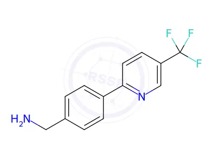 Chemical structure of (4-(5-(Trifluoromethyl)pyridin-2-yl)phenyl)methanamine