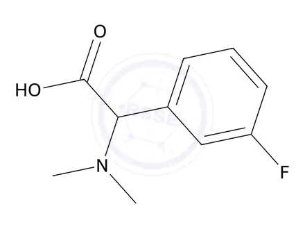Chemical structure of 1007878-88-7 7269AC C10H12FNO2 Dimethylamino-(3-fluoro-phenyl)-acetic acid