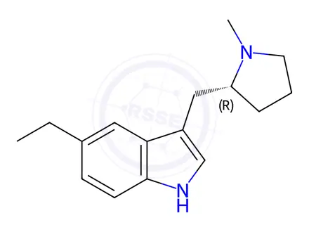 Chemical structure of 5-Ethyl-3-[[(2R)-1-methyl-2-pyrrolidinyl]methyl]-1H-indole