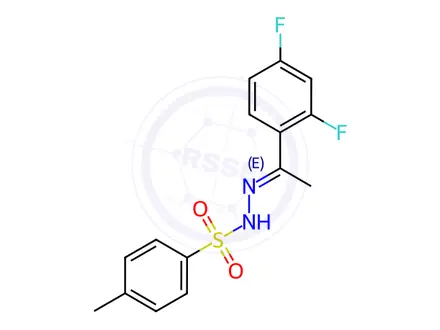 Chemical structure of N'-(1-(2,4-difluorophenyl)ethylidene)-4-methylbenzenesulfonohydrazide