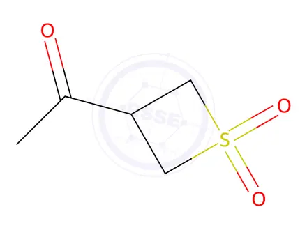 Chemical structure of 1-(1,1-Dioxidothietan-3-yl)ethan-1-one