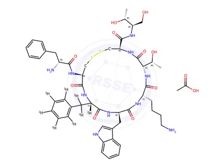 Chemical structure of Octreotide acetate salt