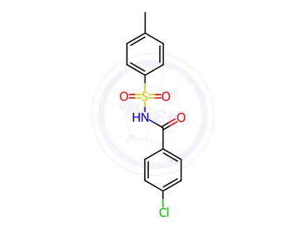 Chemical structure of Benzamide, 4-chloro-N-[(4-methylphenyl)sulfonyl]-