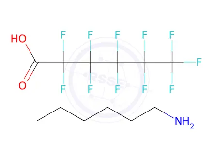 Chemical structure of Undecafluorohexanoic acid--hexan-1-amine (1/1) (PFHxA-C6H15N)