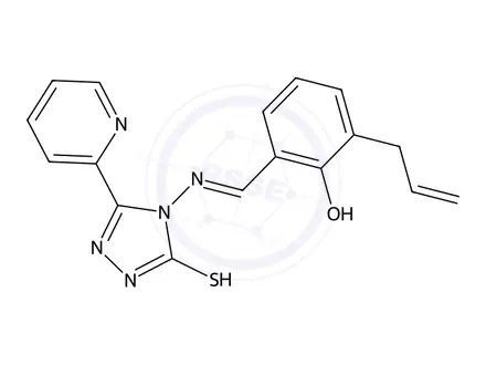Chemical structure of 4-((3-Allyl-2-hydroxybenzylidene)amino)-3-(pyridin-2-yl)-1H-1,2,4-triazole-5(4H)-thione
