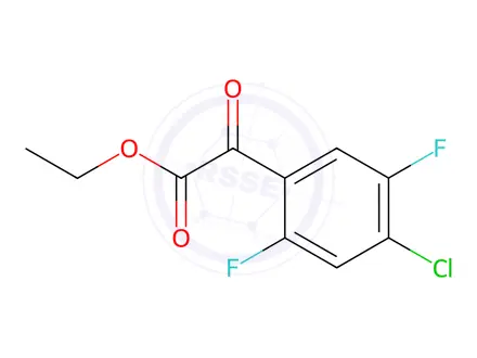Chemical structure of ethyl 2-(4-chloro-2,5-difluorophenyl)-2-oxoacetate