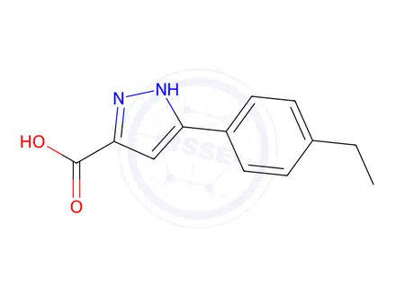 Chemical structure of 3-(4-ethylphenyl)-1H-pyrazole-5-carboxylic Acid