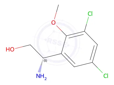Chemical structure of (s)-2-Amino-2-(3,5-dichloro-2-methoxyphenyl)ethan-1-ol