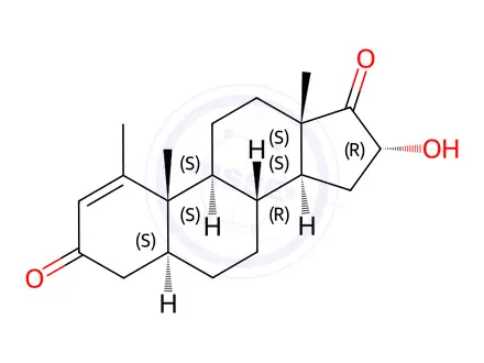 Chemical structure of (5S,8R,9S,10S,13S,14S,16R)-16-Hydroxy-1,10,13-trimethyl-5,6,7,8,9,10,11,12,13,14,15,16-dodecahydro-3H-cyclopenta[a]phenanthrene-3,17(4H)-dione