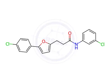 Chemical structure of N-(3-Chlorophenyl)-3-(5-(4-chlorophenyl)furan-2-yl)propanamide