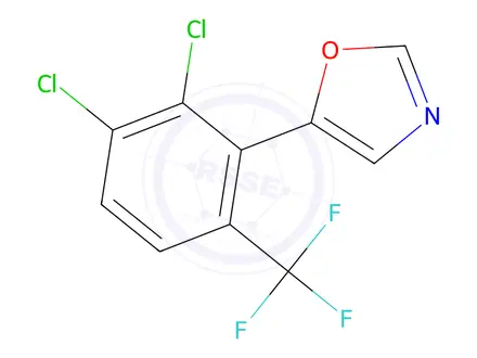 Chemical structure of 5-(2,3-Dichloro-6-(trifluoromethyl)phenyl)oxazole