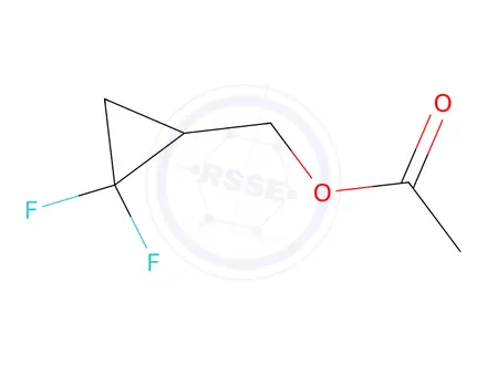 Chemical structure of Cyclopropanemethanol, 2,2-difluoro-, acetate (9CI)