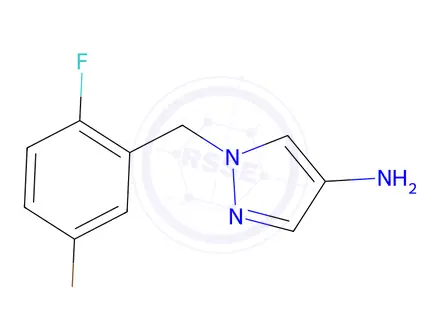 Chemical structure of 1-(5-Bromo-2-fluorobenzyl)-1h-pyrazol-4-amine