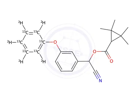 Chemical structure of Fenpropathrin-13C6