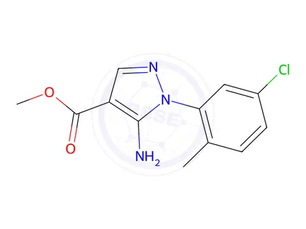 Chemical structure of Methyl 5-amino-1-(5-chloro-2-methylphenyl)-1H-pyrazole-4-carboxylate