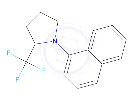 Chemical structure of 1-(Naphthalen-1-yl)-2-(trifluoromethyl)pyrrolidine