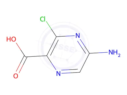 Chemical structure of 5-Amino-3-chloropyrazine-2-carboxylic acid